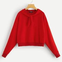 Shein Pocket Front Drawstring Hoodie