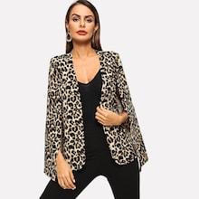 Shein Leopard Print Cape Coat