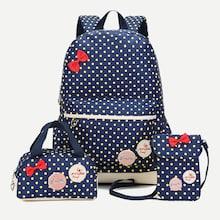 Shein Kids Polka Dot Backpack Set 3pcs