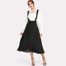 Shein Thick Strap Pinafore Skirt
