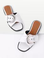 Shein Cross Buckle Design Slip On Sandals
