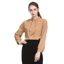 Shein Neck Decoration Bishop Sleeve Blouse