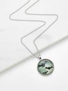 Shein Glass Luminous Bat Pendant Chain Necklace