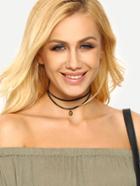 Shein Layered Bell Pendant Choker Necklace