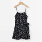 Shein Calico Print Ruffle Trim Overlap Dress