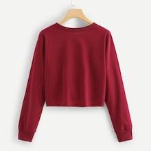 Shein Twist Detail Solid Sweatshirt