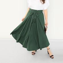 Shein Plus Tie Waist Swing Skirt