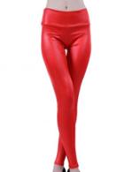 Rosewe Catching Solid Red High Waist Leggings For Spring