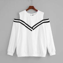Shein Plus Mock-neck Cold Shoulder Sweatshirt