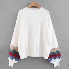 Shein Drop Shoulder Bishop Sleeve Ripped Jumper