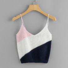 Shein Color Block Knit Cami Top