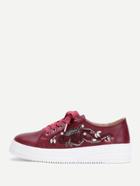 Shein Beads & Crystal Design Lace Up Sneakers