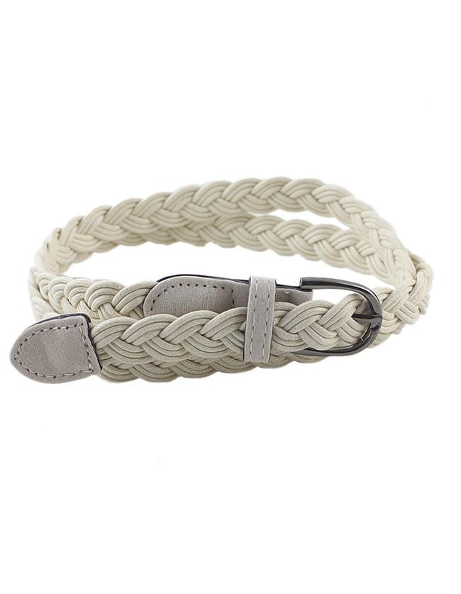 Shein Simple Braided Rope Beige Fashion Waist Belt