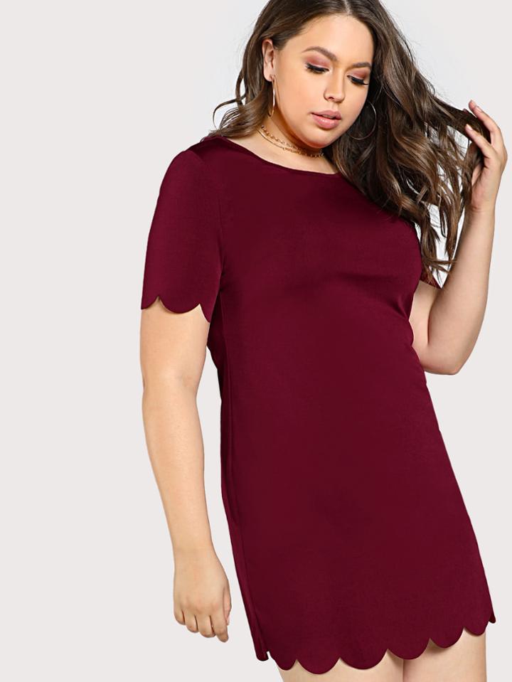 Shein Scallop Edge Tunic Dress