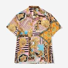 Shein Men Button Up Floral Collar Neck Top