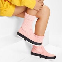 Shein Knitted Shaft Flat Boots