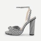 Shein Knot Design Block Heeled Sandals