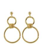 Shein Trendy Gold Color Big Round Circle Dangle Earrings