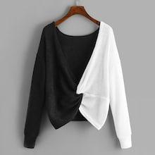 Shein Twist Front Colorblock Jumper