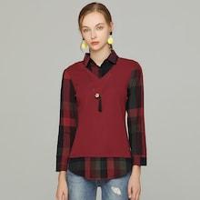 Shein 2 In 1 Plaid Blouse