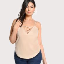 Shein Plus Crisscross Front Cami Top