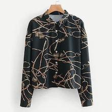 Shein Rope Print Blouse