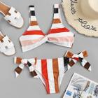 Shein Plus Random Striped Tie Side Bikini Set