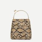 Shein Snakeskin Pattern Bag With Kiss Lock Handle