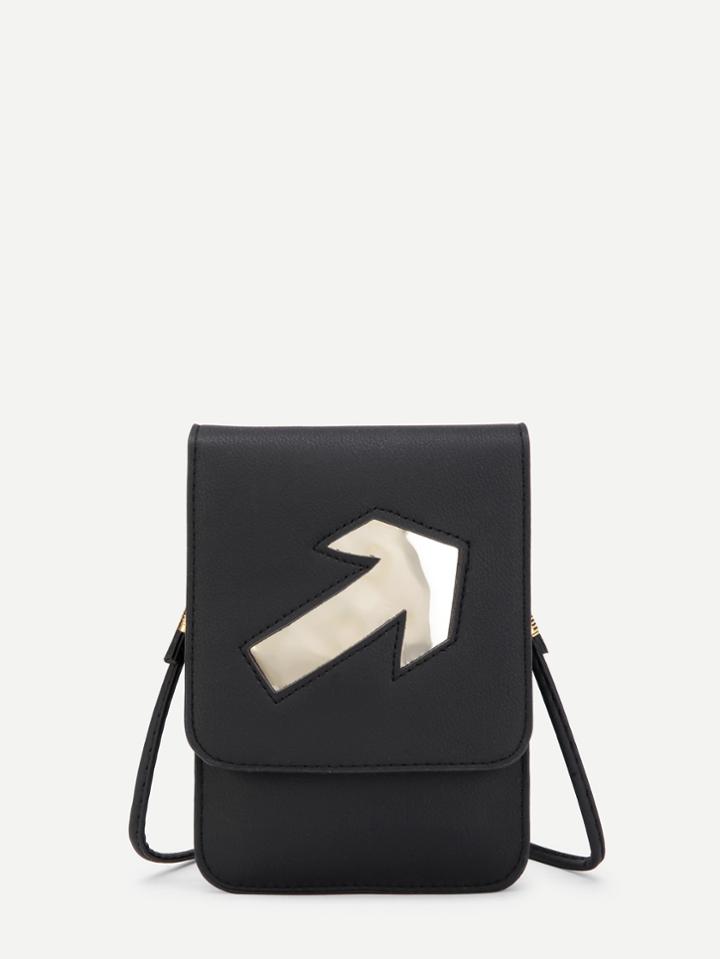 Shein Arrow Pattern Pu Pouch Bag