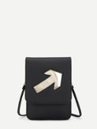 Shein Arrow Pattern Pu Pouch Bag
