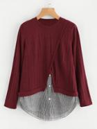 Shein Overlap Front 2 In 1 T-shirt