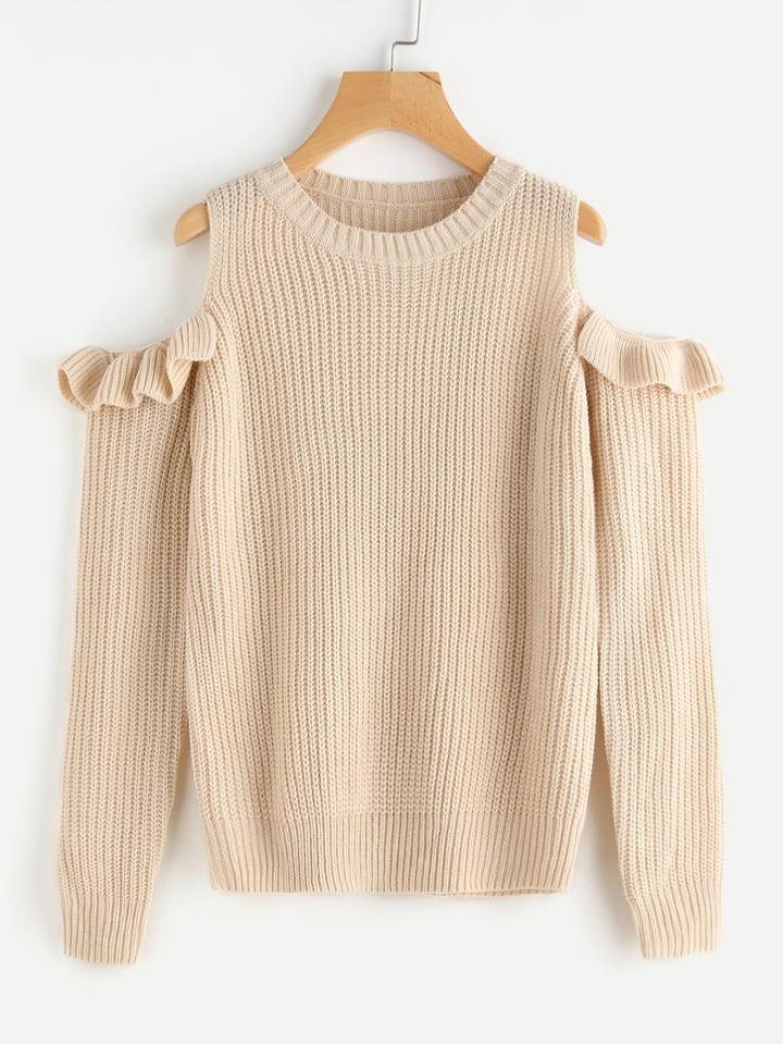 Shein Frilled Open Shoulder Jumper