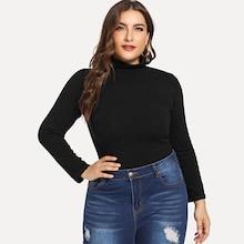 Shein Plus Slim Fitted Solid Sweater