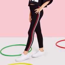 Shein Girls Striped Side Leggings