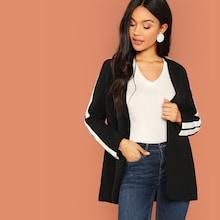 Shein Striped Sleeve Blazer