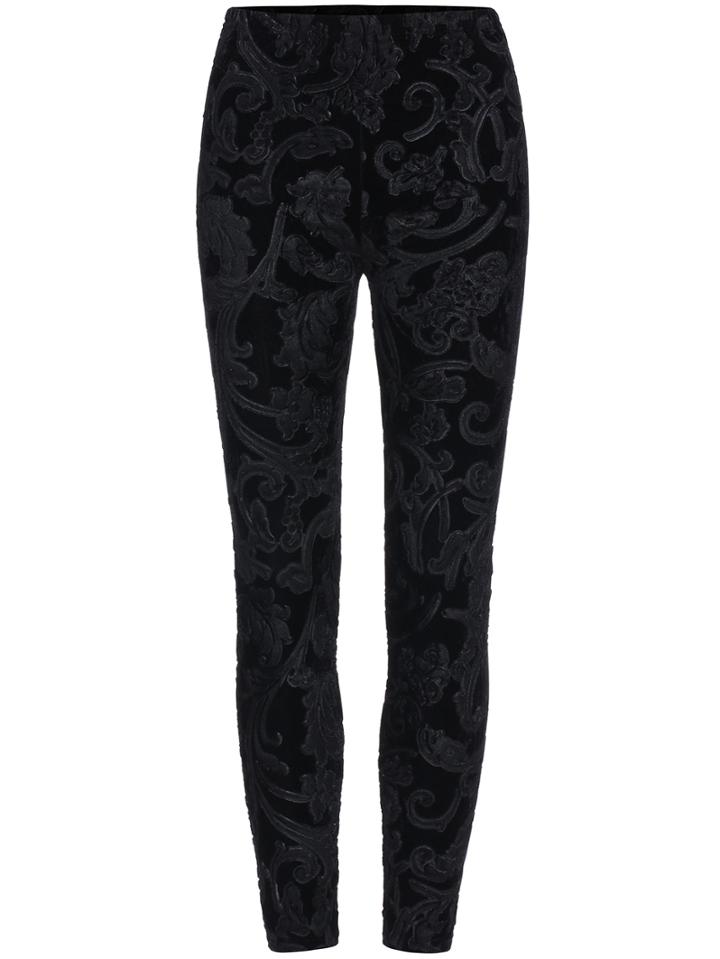 Shein Black Skinny Jacquard Leggings