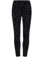 Shein Black Skinny Jacquard Leggings