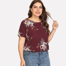 Shein Plus Floral Print Top