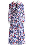 Shein Tie Neck Floral Shift Dress