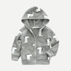 Shein Toddler Boys Hippo Print Hooded Jacket