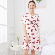 Shein Watermelon Print Ruffle Hem Night Dress