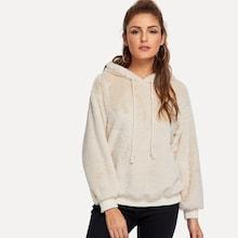 Shein Fuzzy Teddy Hoodie