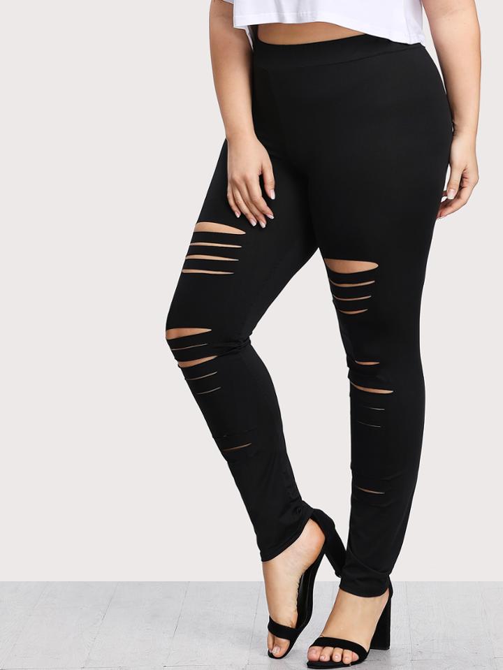Shein Ladder Ripped Leggings