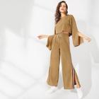 Shein Snap Button Stripe Side Top & Pants Set