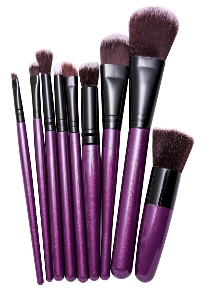 Shein 9pcs Purple Professional Makeup Brush Set