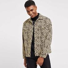 Shein Men Button Up Leopard Jacket