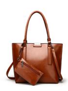 Shein Faux Leather Grab Bag With Purse