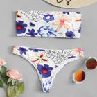 Shein Strappy Floral Bikini Set
