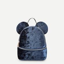 Shein Cartoon Ear Decor Velvet Backpack