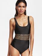 Shein Hollow Out Detail Scoop Swimsuit
